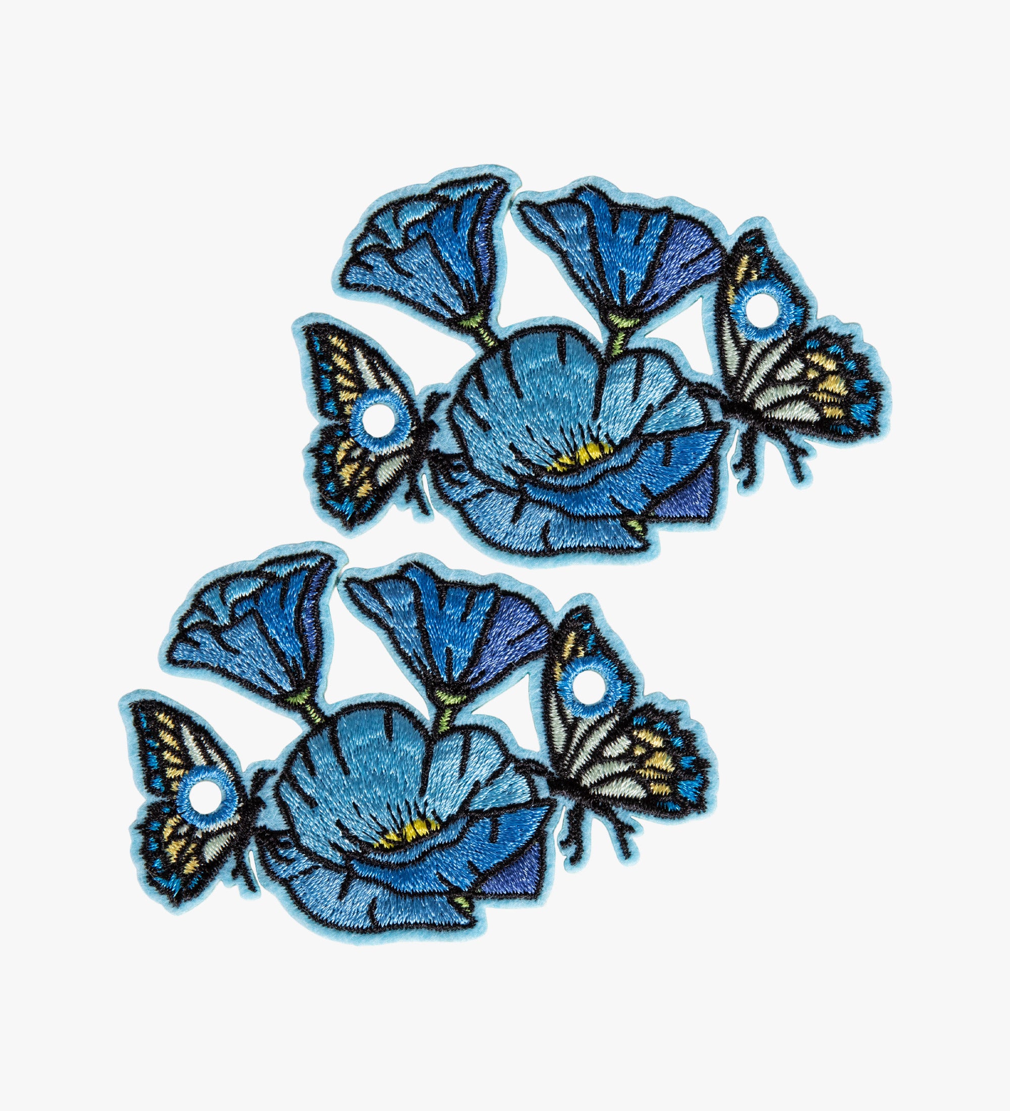 pair of Ocean Blue Poppy Field Charms