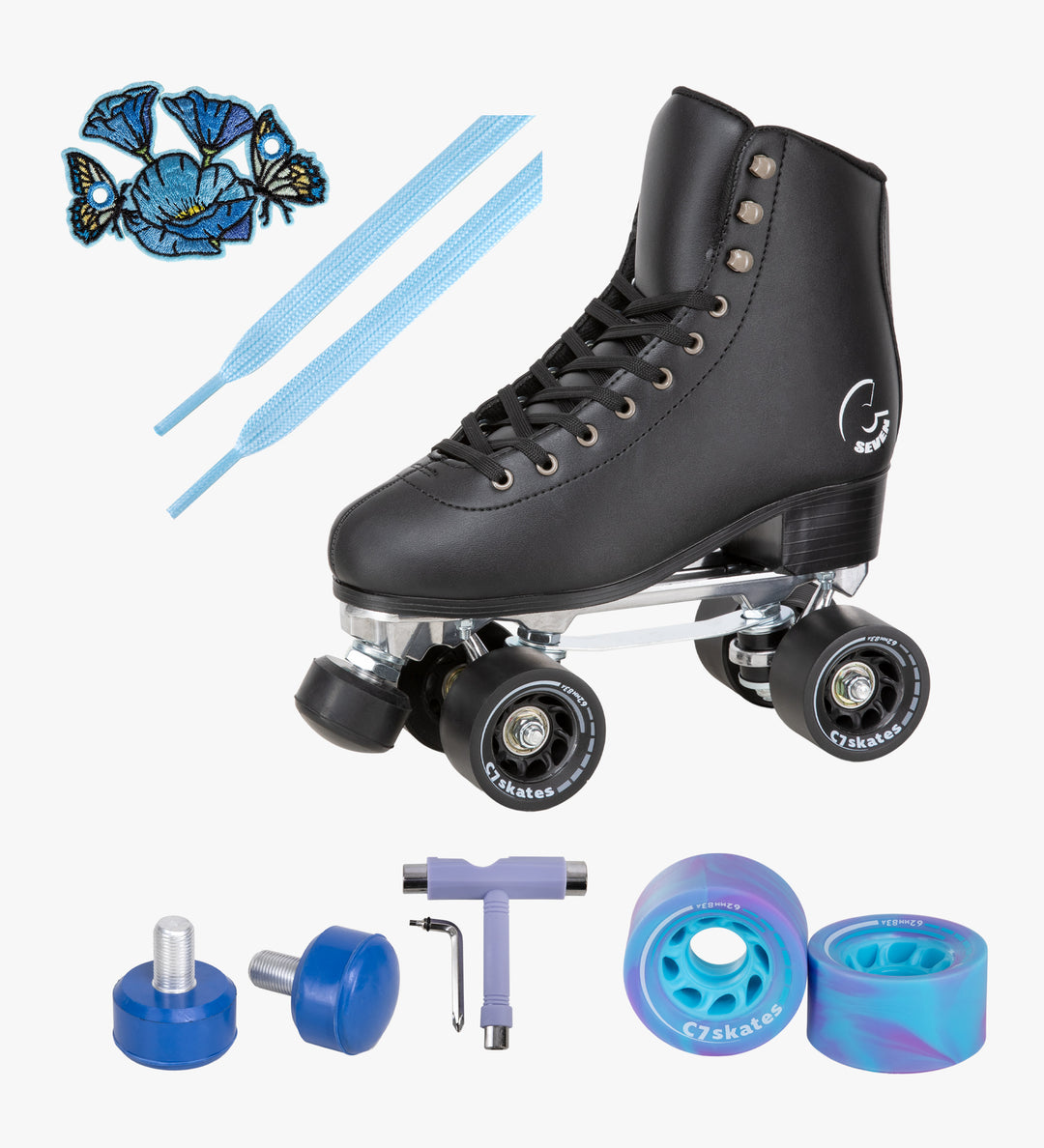 Somber-Blue DIY Quad Skates