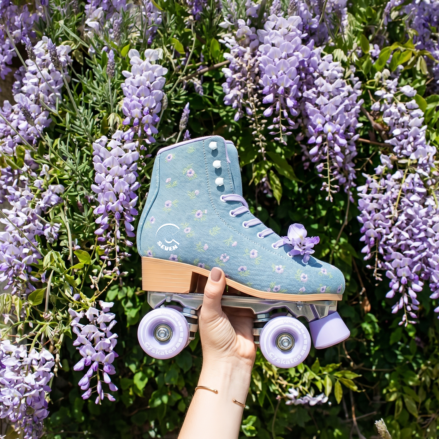 Floral Field Quad Skates