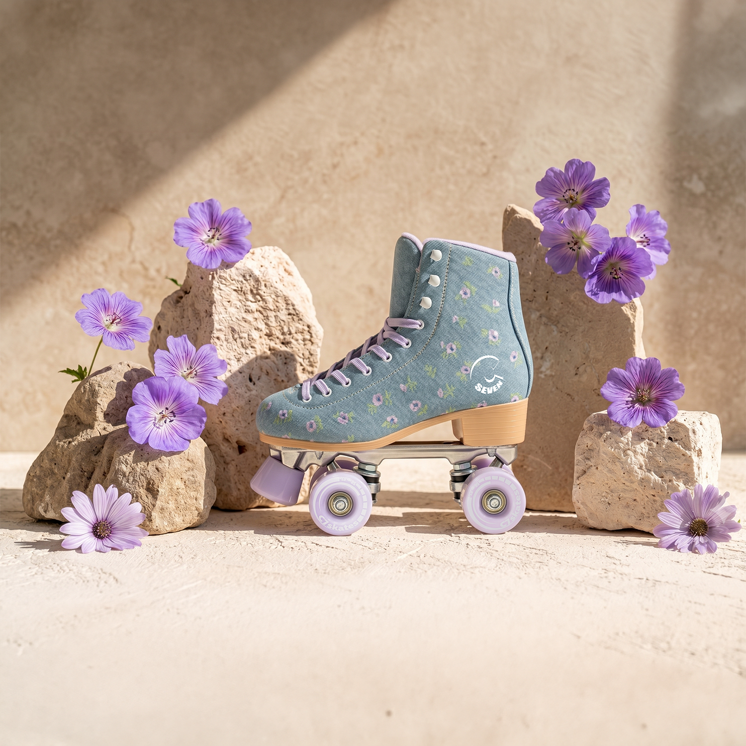 Floral Field Quad Skates