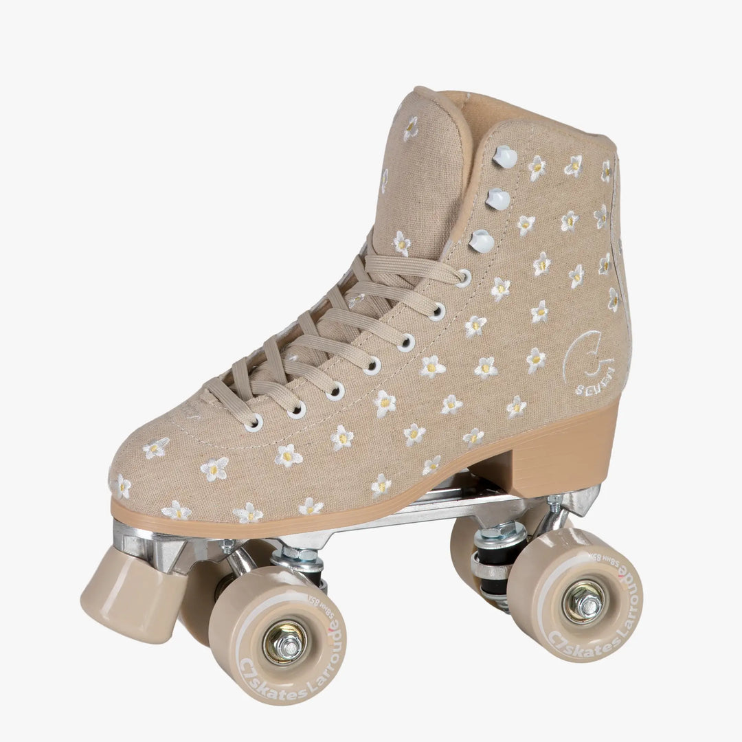 Larroudé x C7 Raffia Quad Skates
