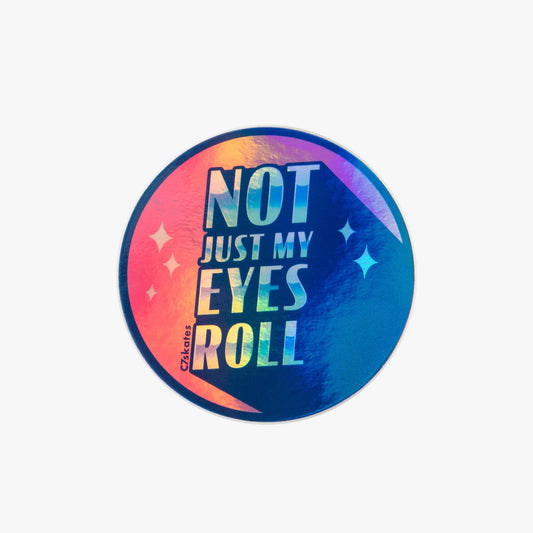 Holographic Eye Roll Sticker