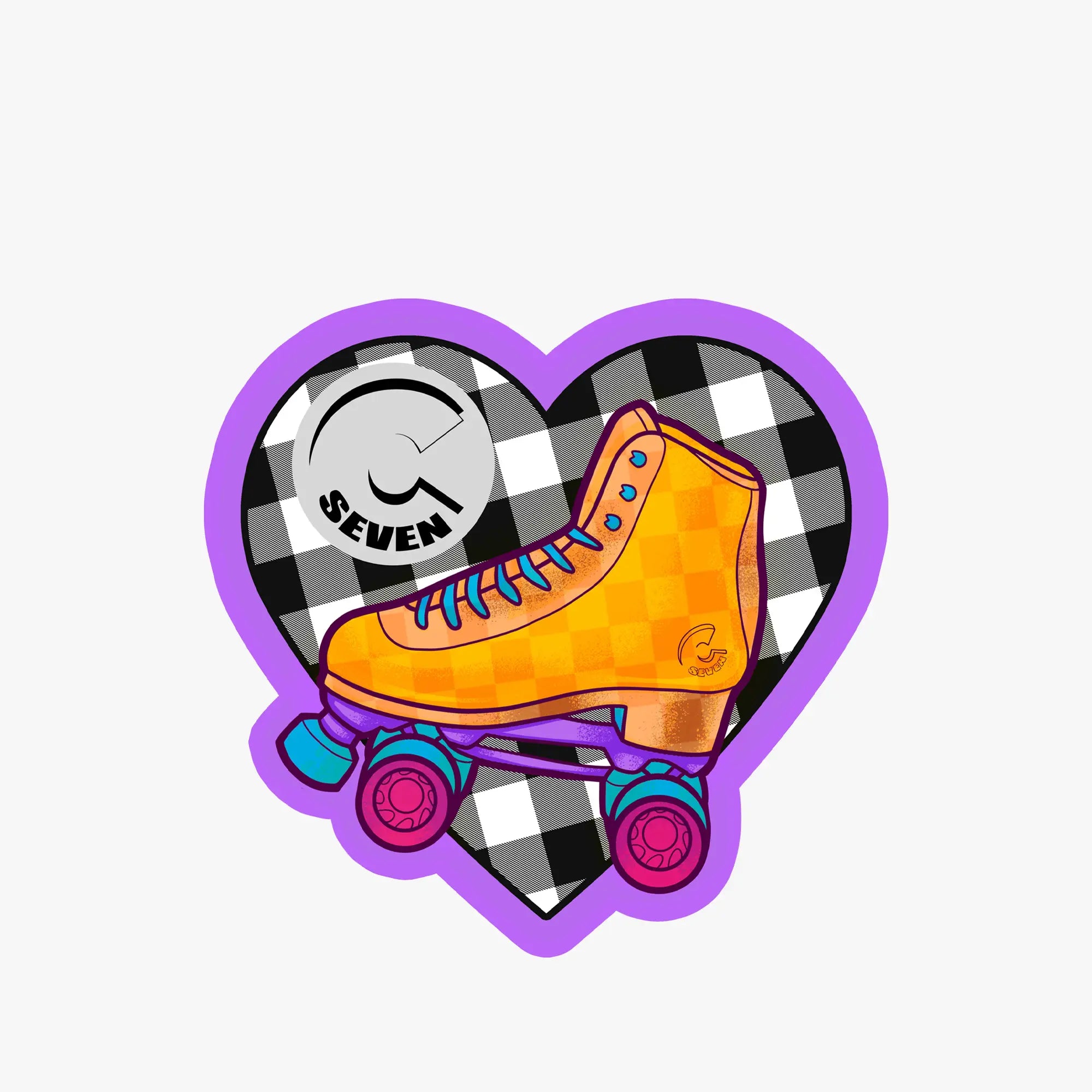 Love to Skate Sticker Black