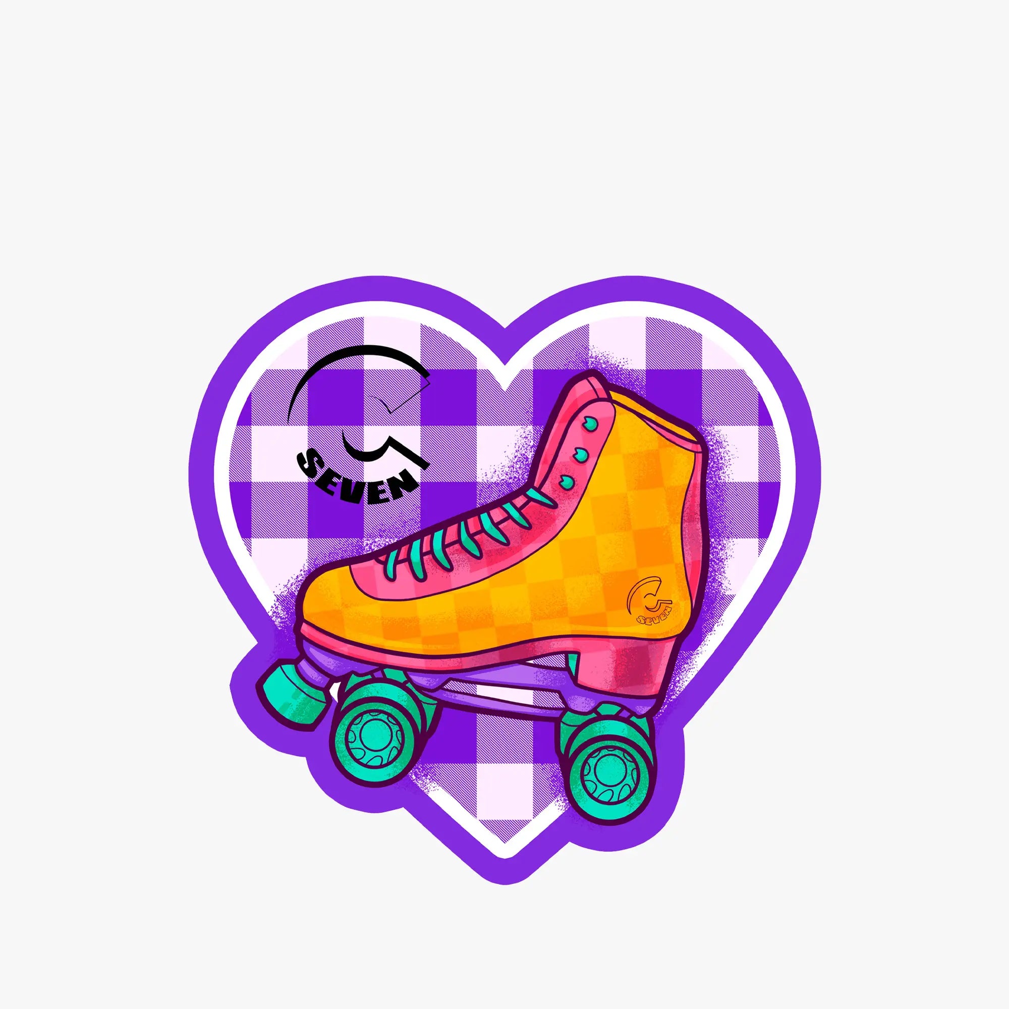 Love to Skate Sticker Purple