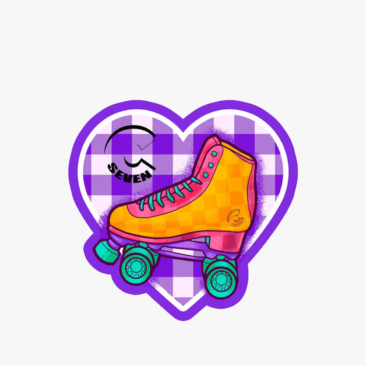 Love to Skate Sticker Purple