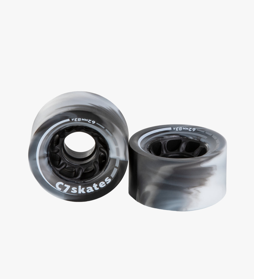 Roller Skate Wheels and Stoppers Combo - Midnight Sky