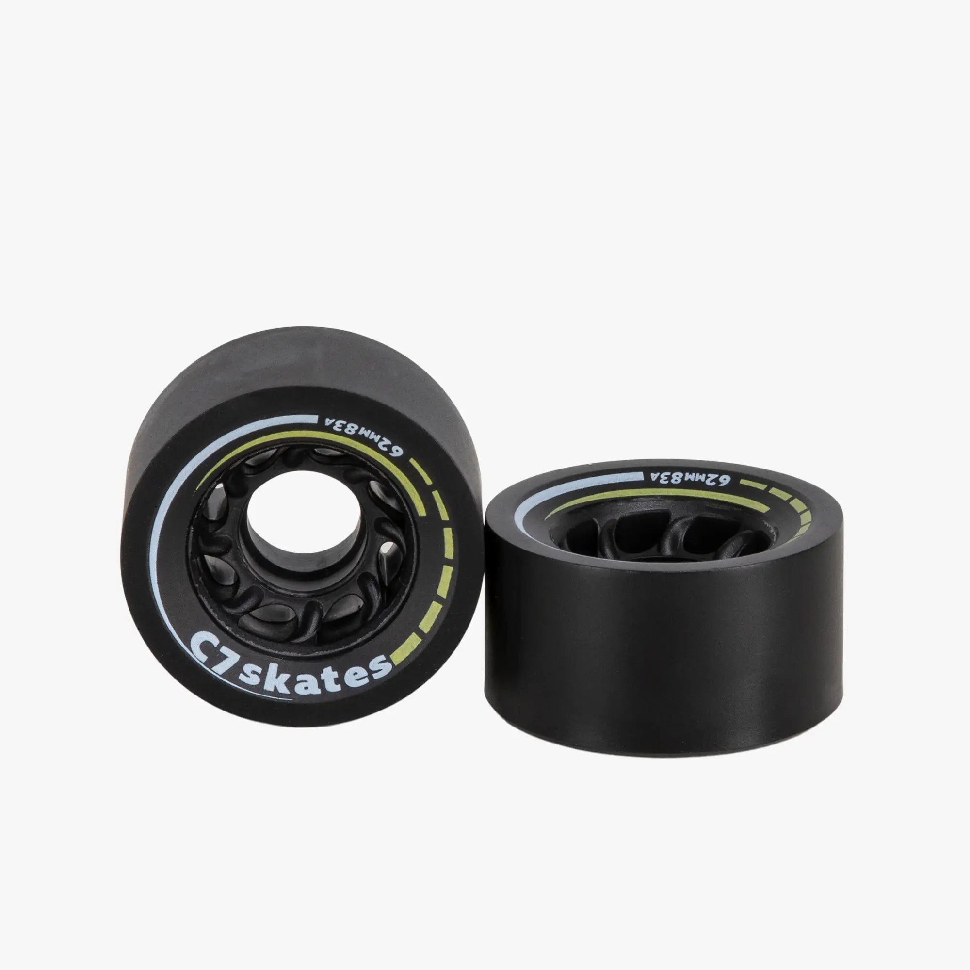 Roller Skate Wheels and Stoppers Combo - Yellow