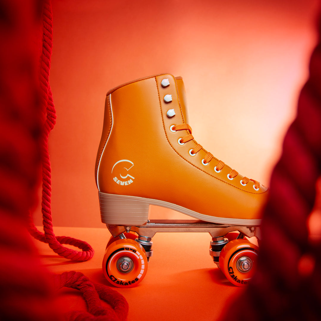 Carrot Orange Quad Skates - Lifestyle