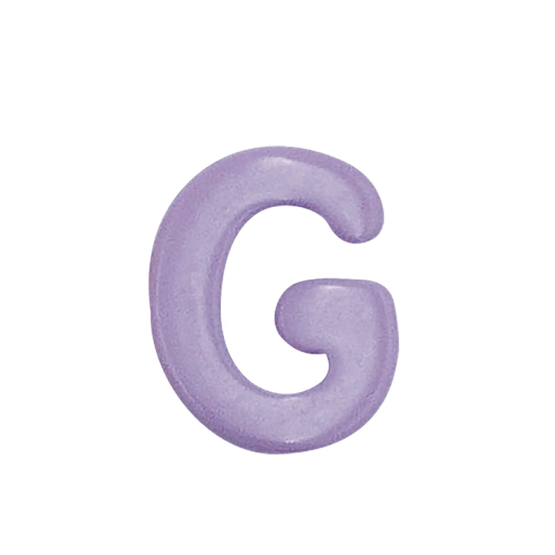 Lace Block Purple letter 'G' on a white background