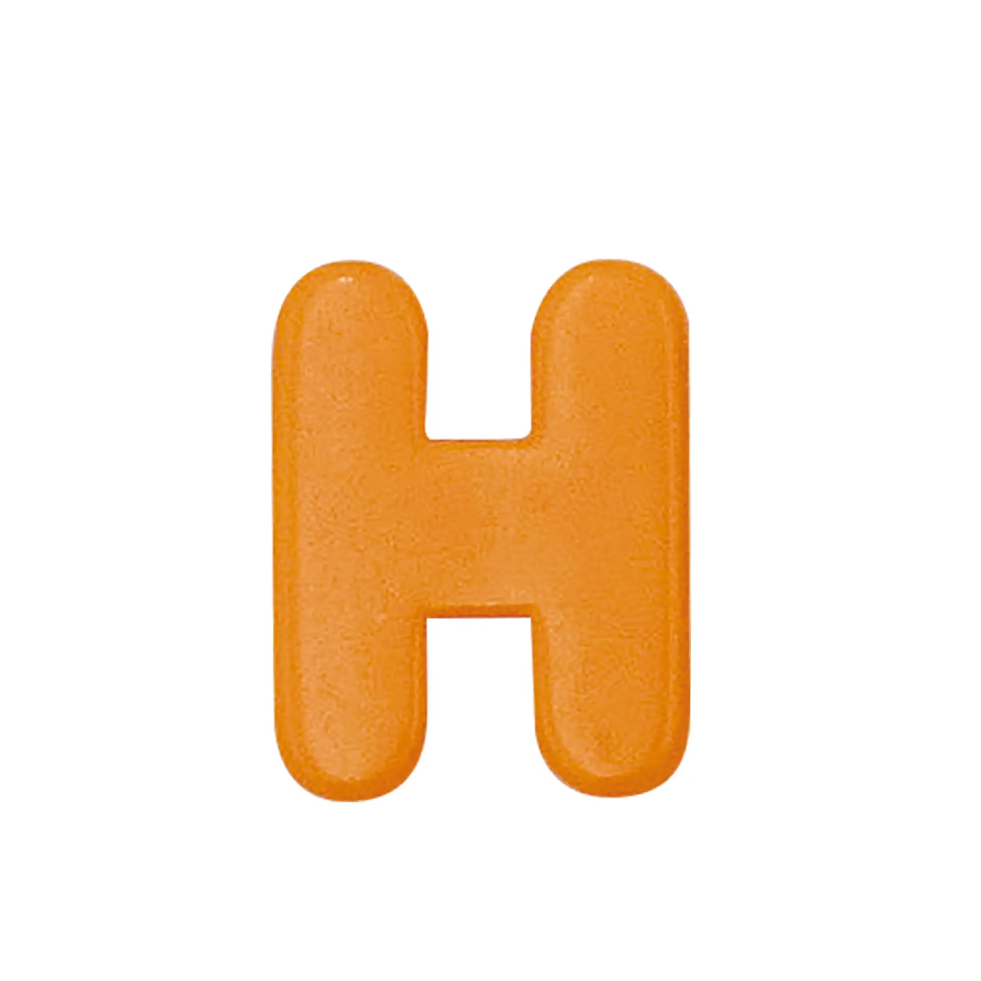 Lace Block Orange letter 'H' on a white background