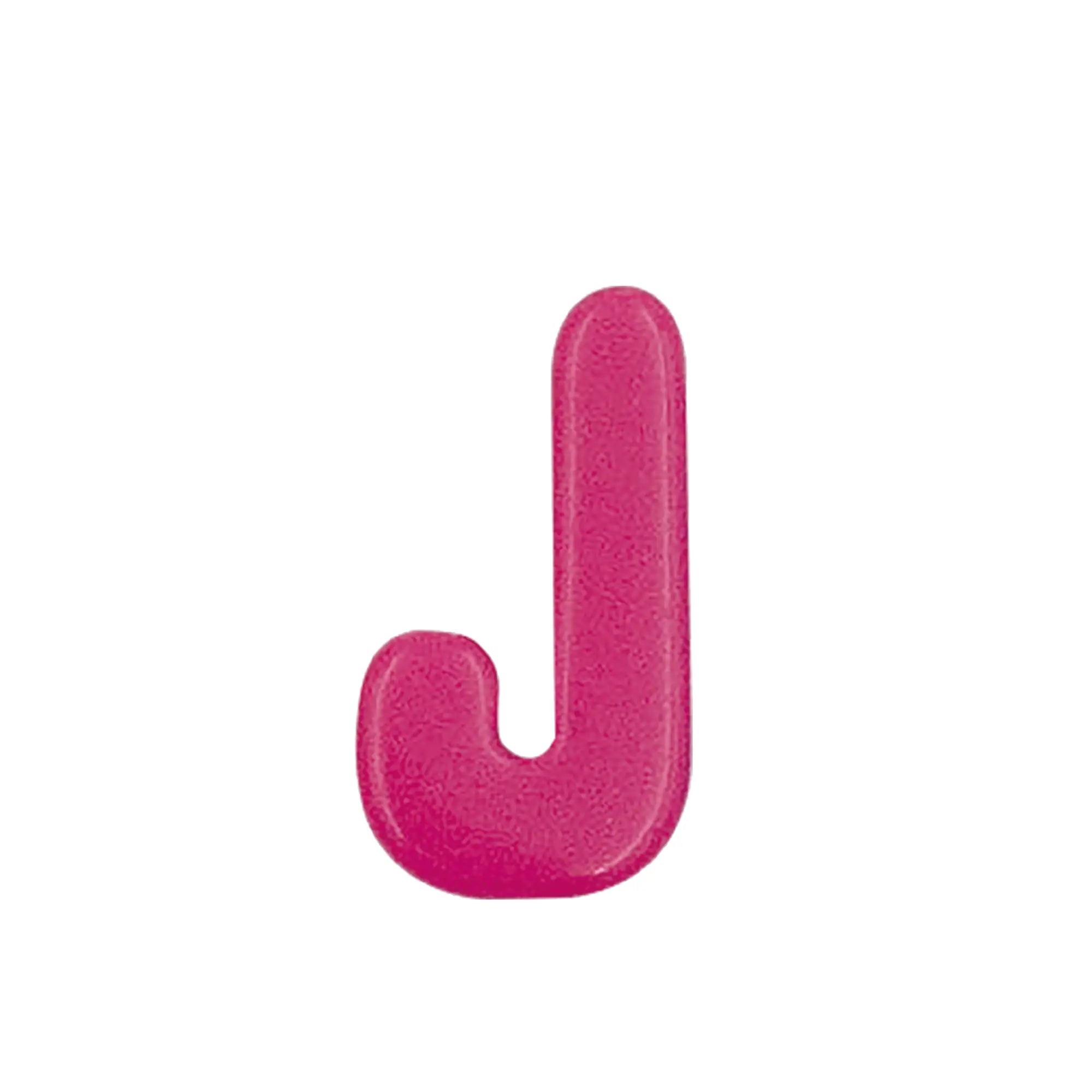 Lace Block Pink letter 'J' on a white background