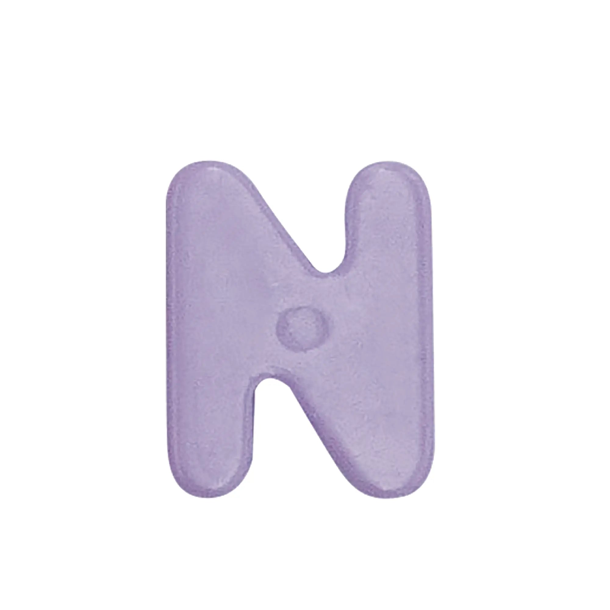 Lace Block Purple letter 'N' on a white background