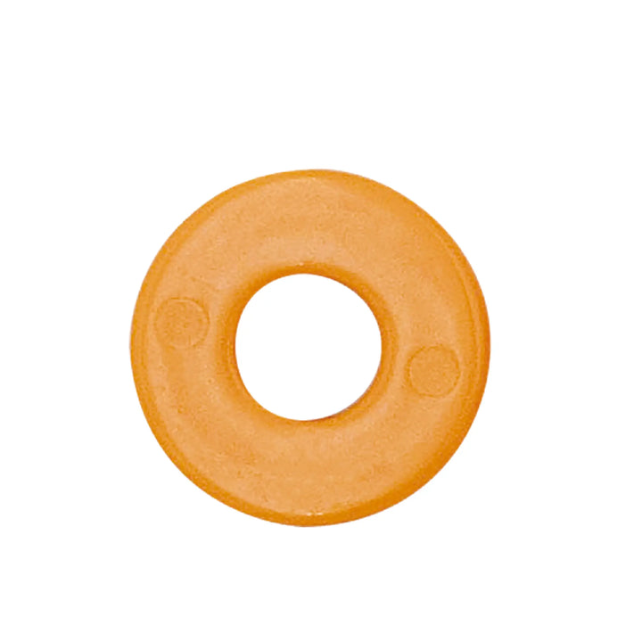 Lace Block Orange rubber ring on a white background