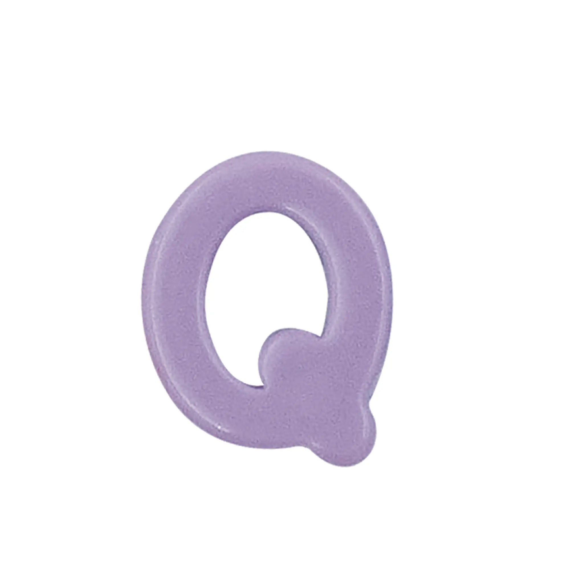 Lace Block Purple letter 'Q' on a white background