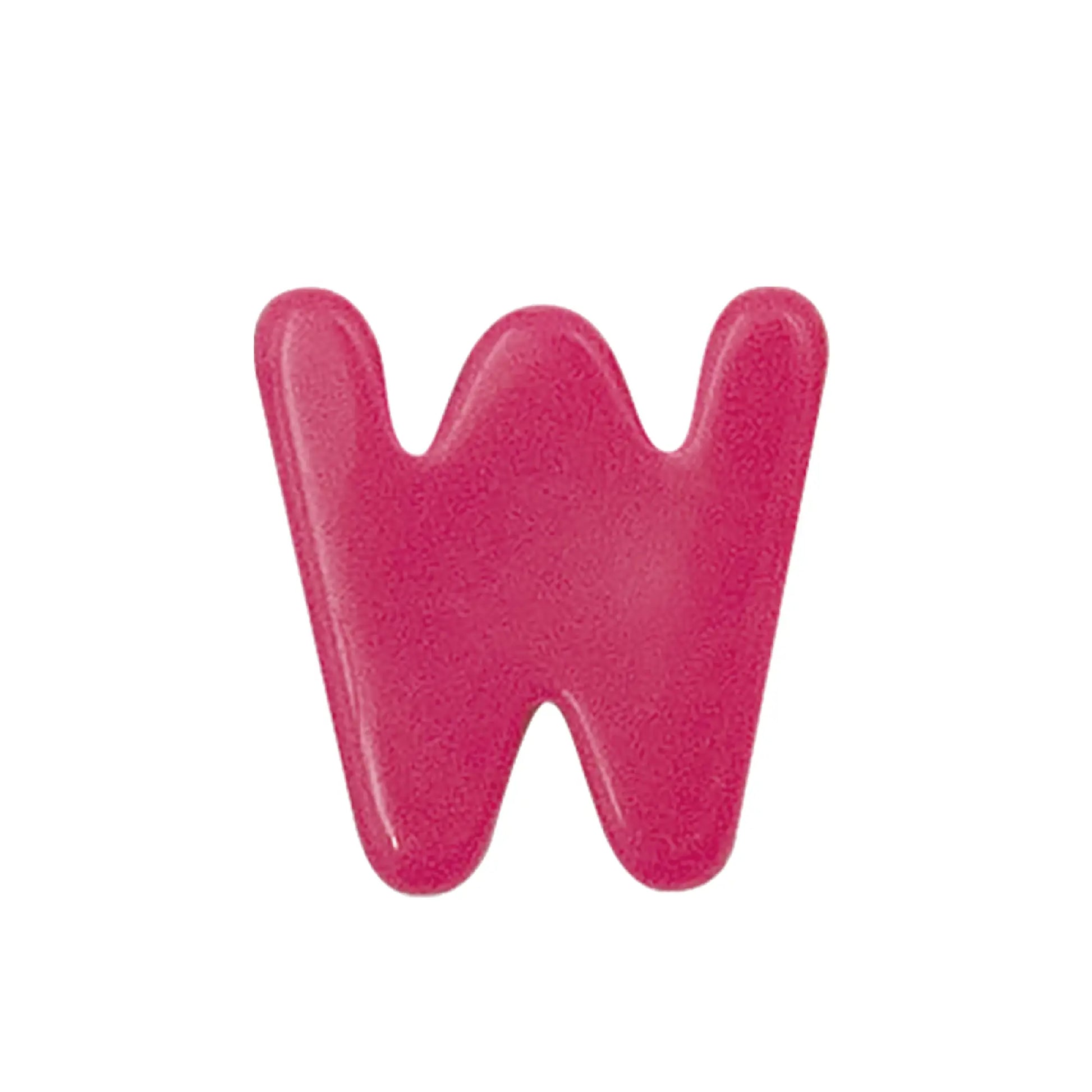 Lace Block Pink letter 'W' on a white background