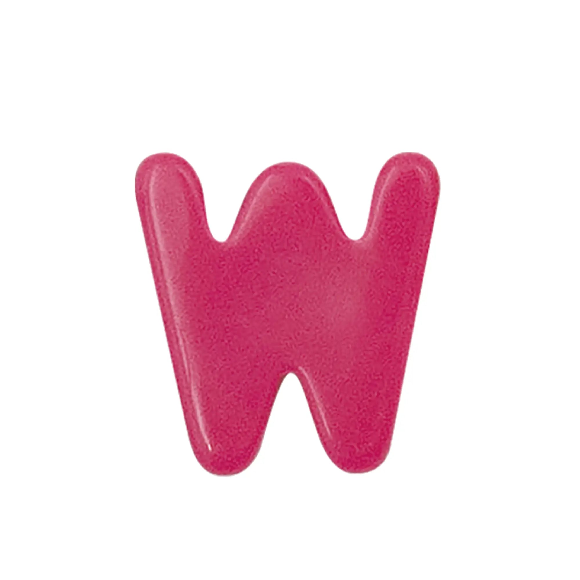 Lace Block Pink letter 'W' on a white background