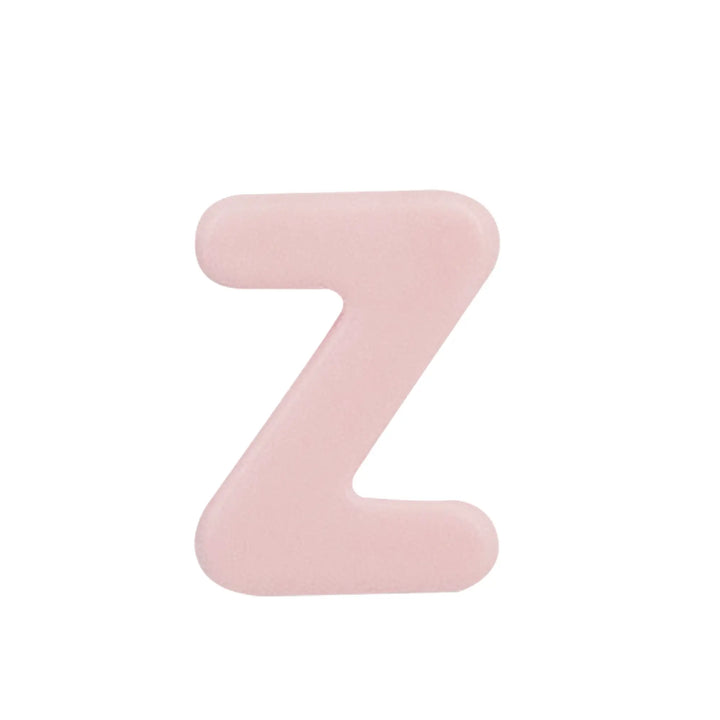Lace Block Pink letter 'Z' on a white background