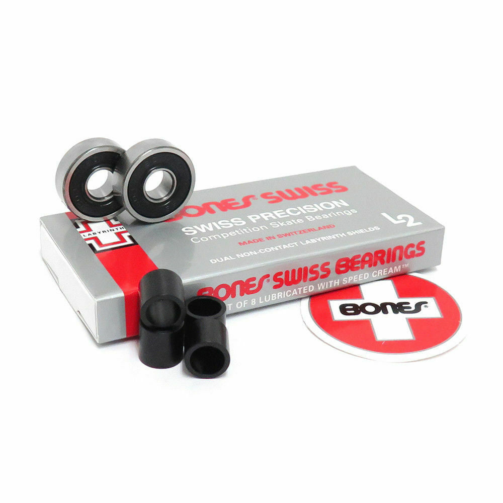 Bones Swiss L2 Skateboard Bearings (2 Pack)
