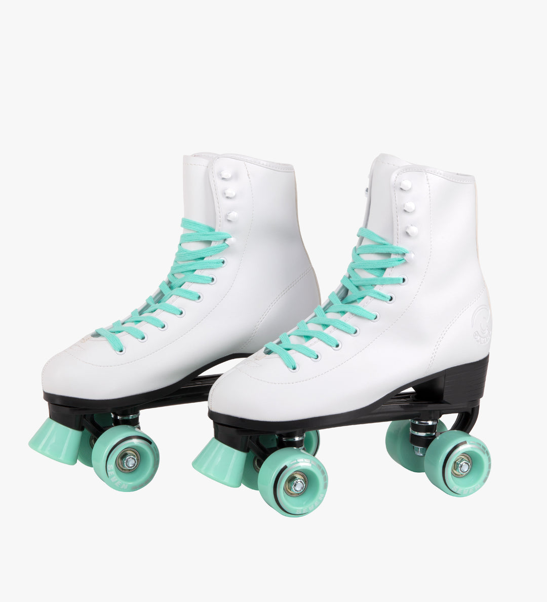 retro mint quad roller skates