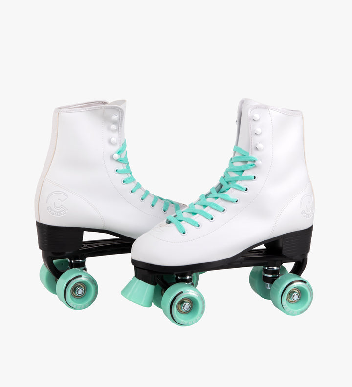 retro mint quad roller skates