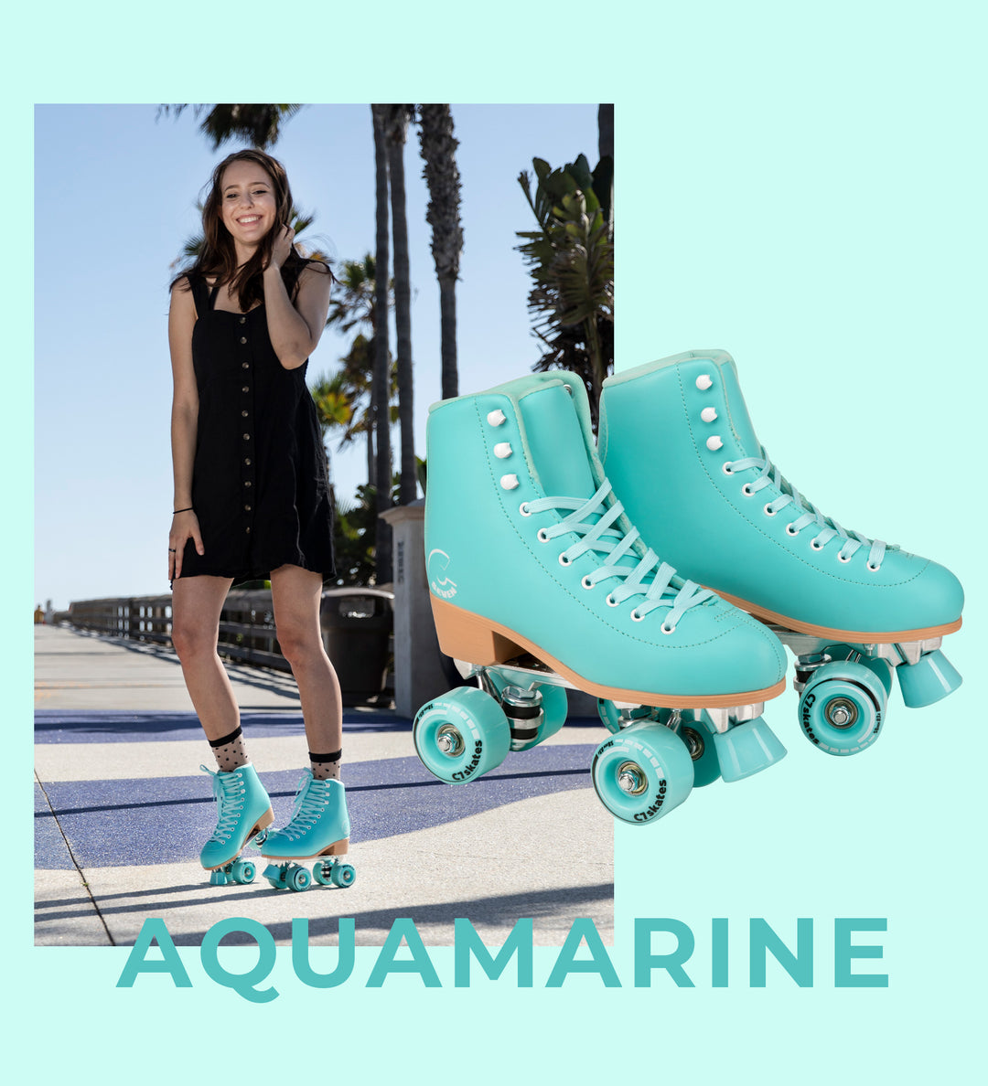 Aquamarine Quad Skates