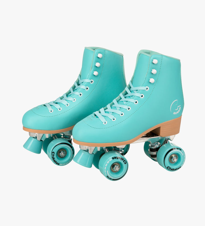 turquoise roller skates