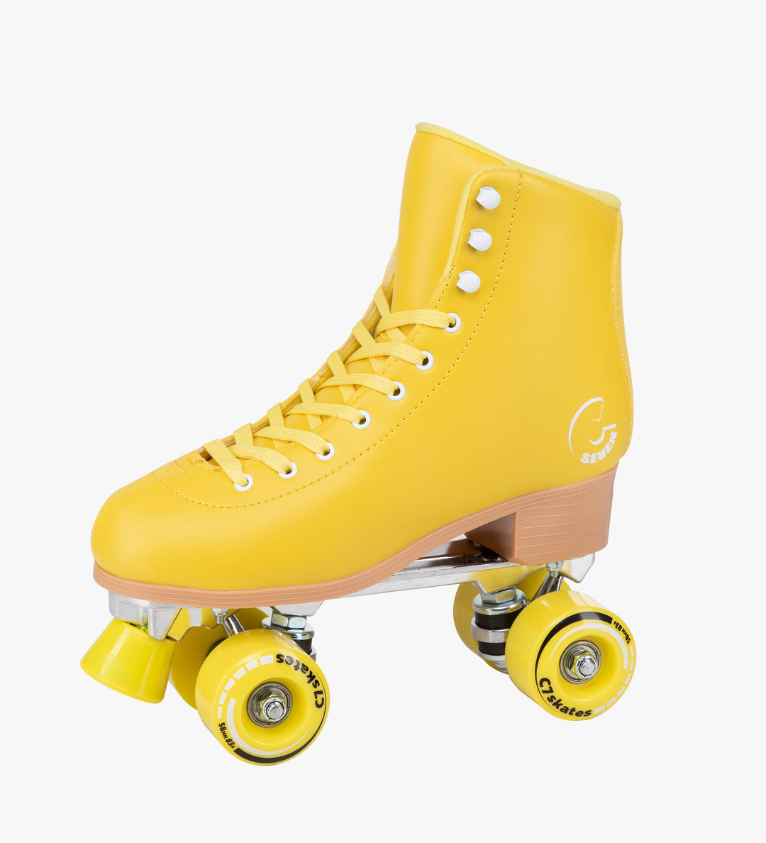 retro yellow roller skates