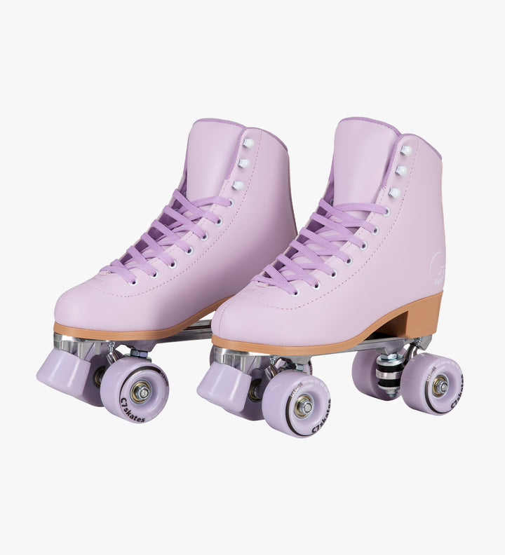 C7skates C7 Sugarplum pastel purple lilac lavender boot quad roller skates for women girls men with outdoor 58mm wheels 	