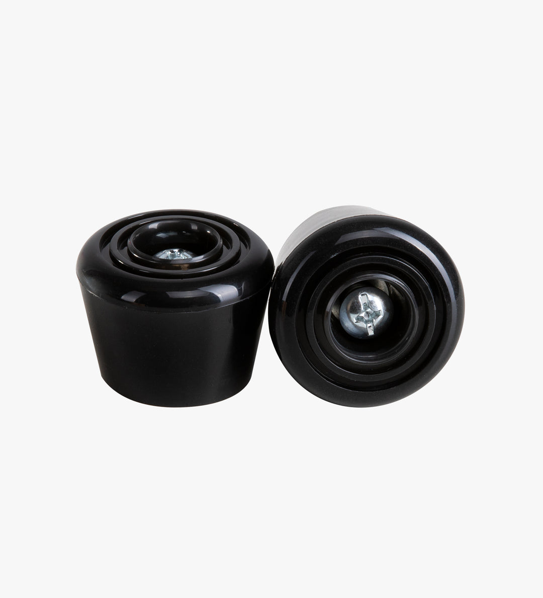 Black C7 roller skate stoppers made from durable polyurethane PU82A dimensions are 47 by 35 mm 
