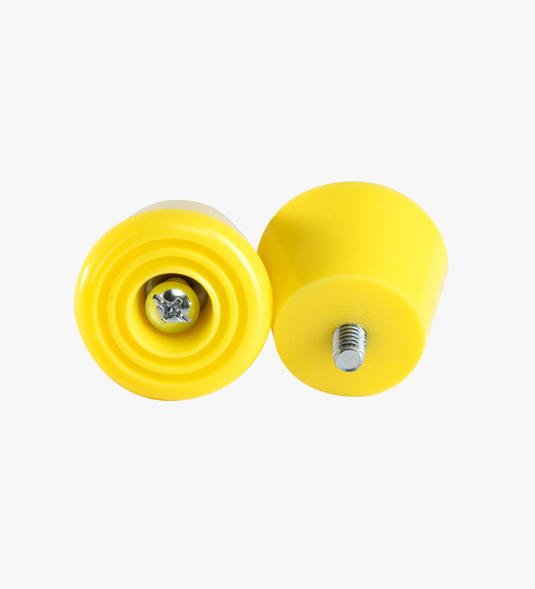 Lemon yellow C7 roller skate stoppers made from durable polyurethane PU82A dimensions are 47 by 35 mm 