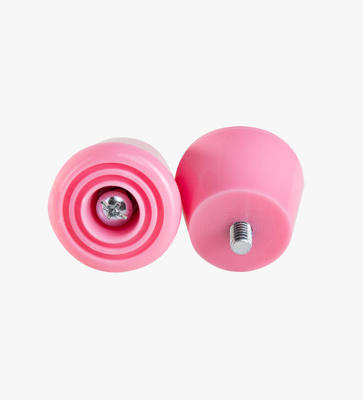 Wonderland pink C7 roller skate stoppers made from durable polyurethane PU82A dimensions are 47 by 35 mm 