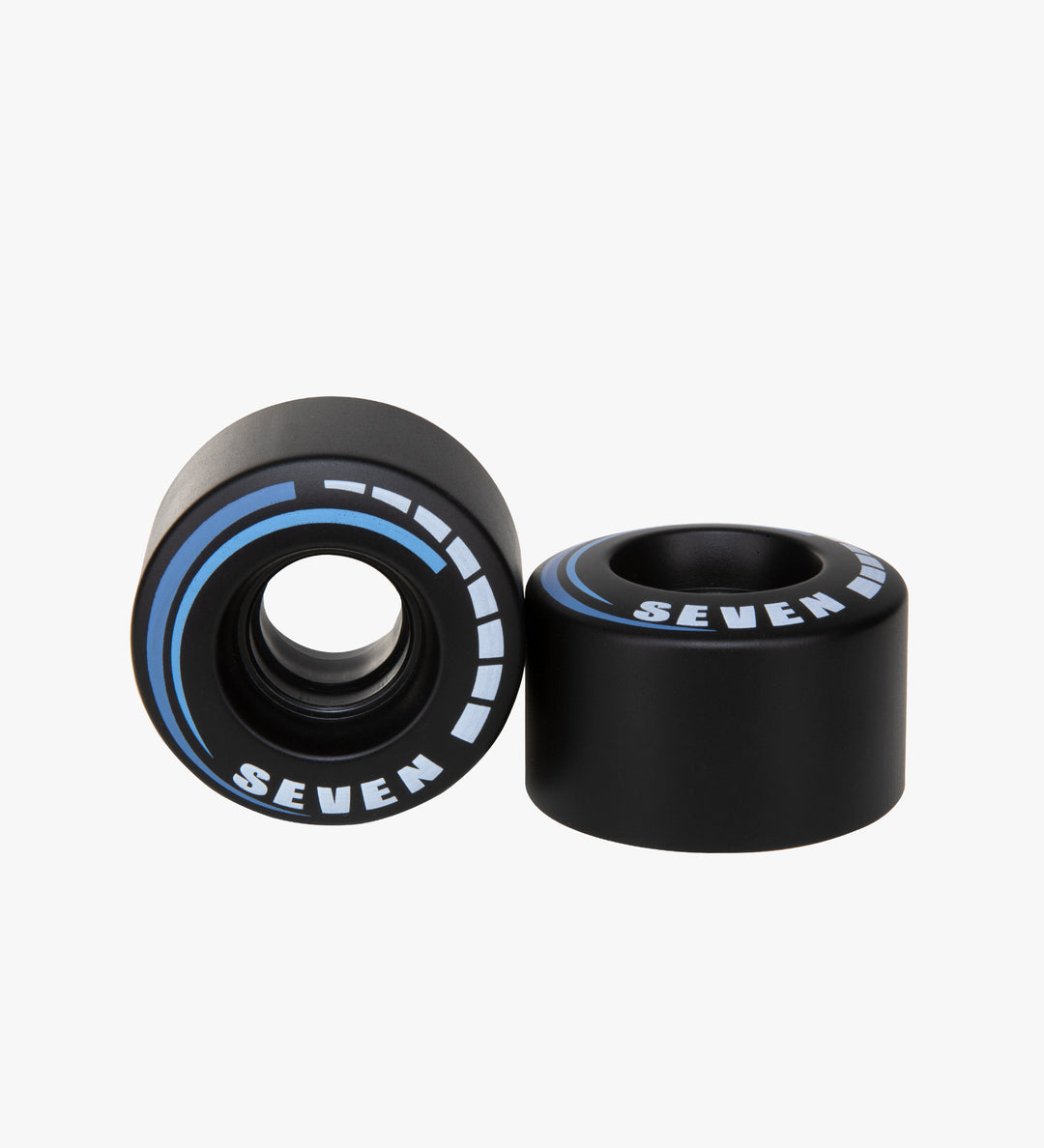 Black C7 roller skate wheels made from durable 82A polyurethane with a 58 mm diameter and 32 mm width