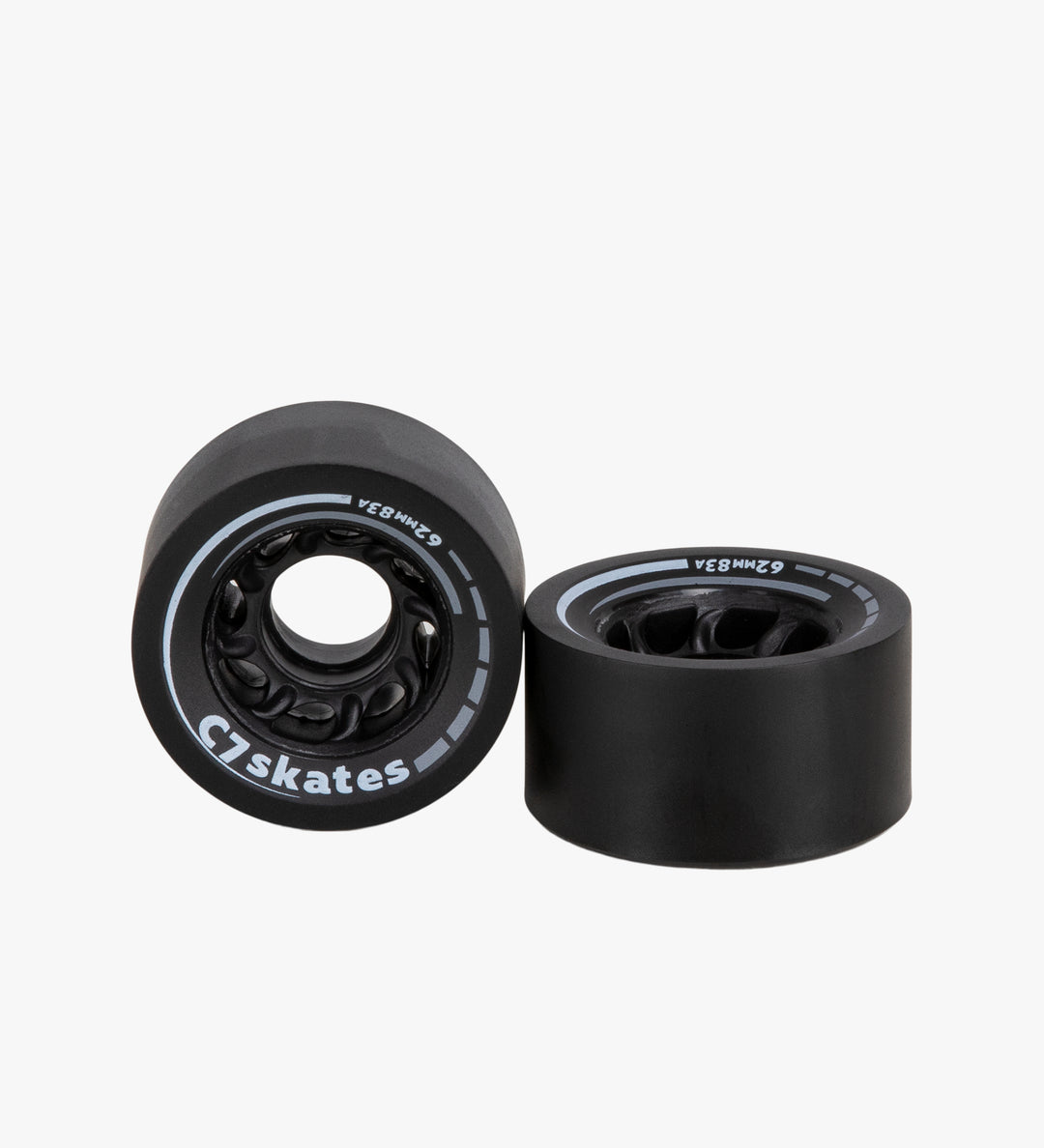 C7skates Femme Fatale Black 62mm roller skate wheels made from durable 83A polyurethane 