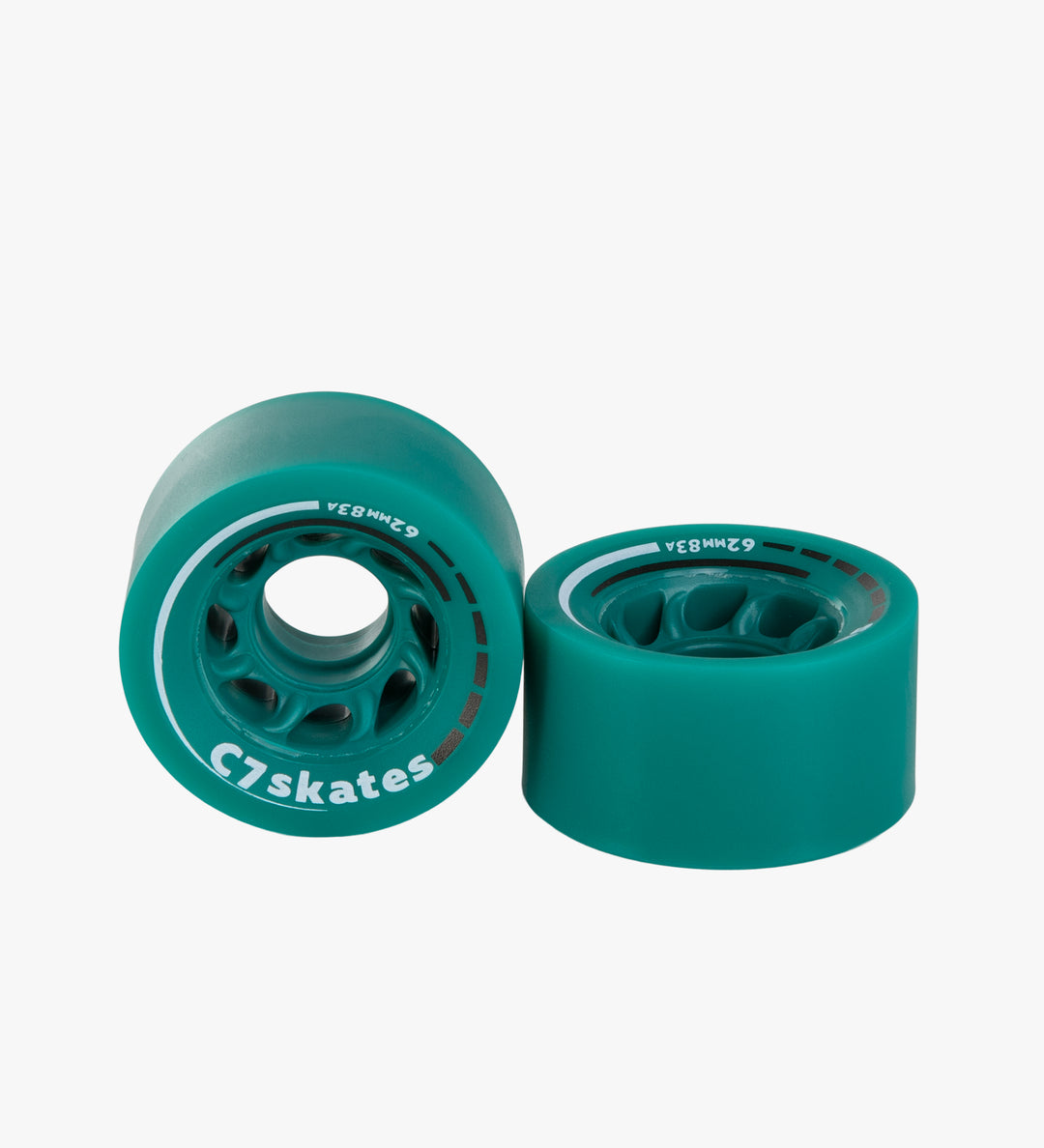 C7skates Enchanted Forest dark green 62mm roller skate wheels made from durable 83A polyurethane 