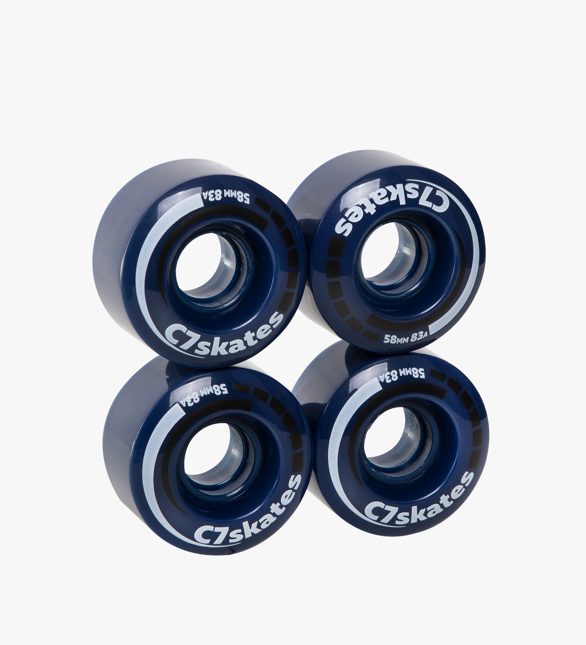 Blossom Dark Blue Roller Skate Wheels (Set of 4) – C7skates